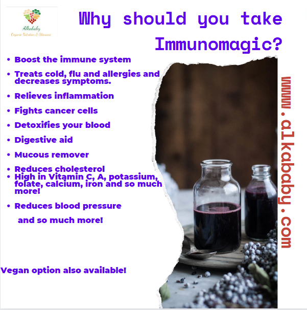 Immunomagic Elderberry Syrup- Local to DFW or Vegan Options